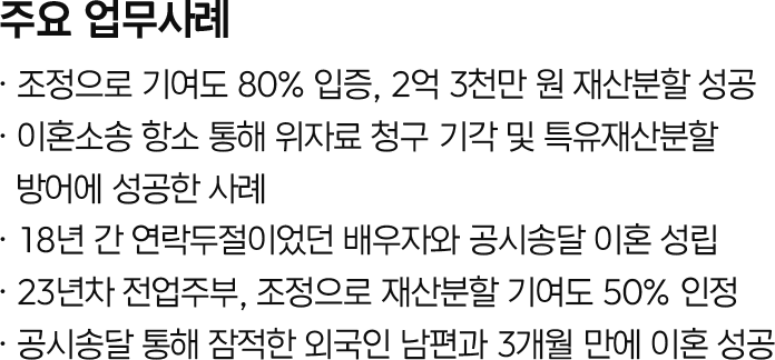 길인영 변호사 주요 업무사례